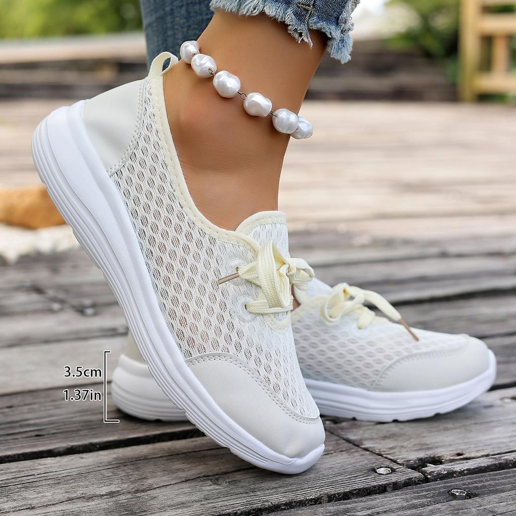 Fashion Summer Bright Color Knitted Mesh Sneakers Woman Comfortable Lace-up Net Sport Shoes Ladies Purple Grey Casual Flat Walk Shoes