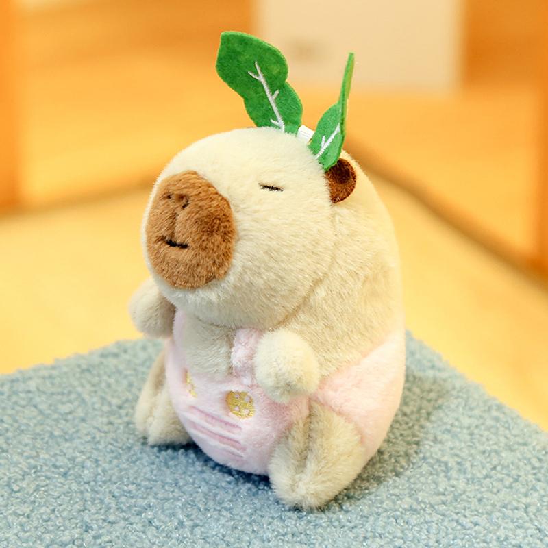 Capybara Plush Keychain Cute Bag Pendant Creative Fluffy Animals Keyring Kawaii Stuffed Doll Keychains Birthday Gift