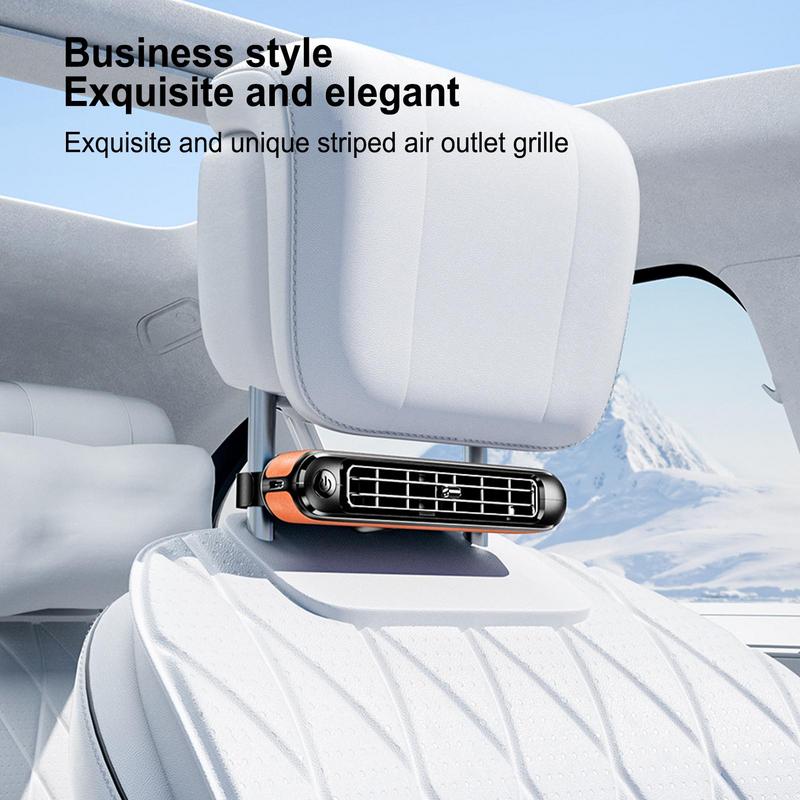 Вентилятор охлаждения переднего сиденья с питанием от USB, безлопастной вентилятор для подголовника автомобиля, 3 скорости, регулируемый, мощный вентилятор для салона автомобиля, подходит для автомобиля