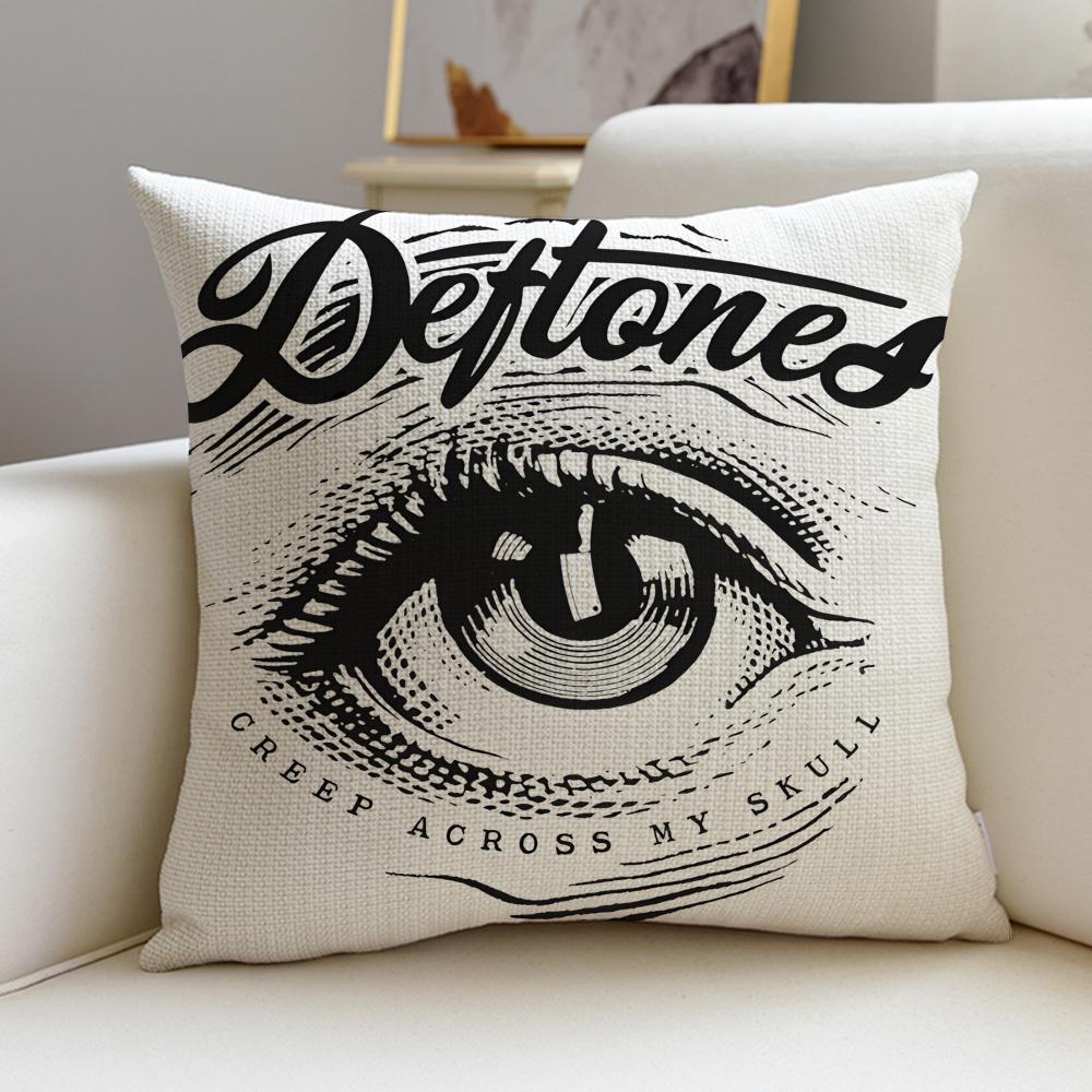 Alternative DDeftonesS Cushion Cover Breathable and skinfriendly linen pillowcase square removable and washable cushion
