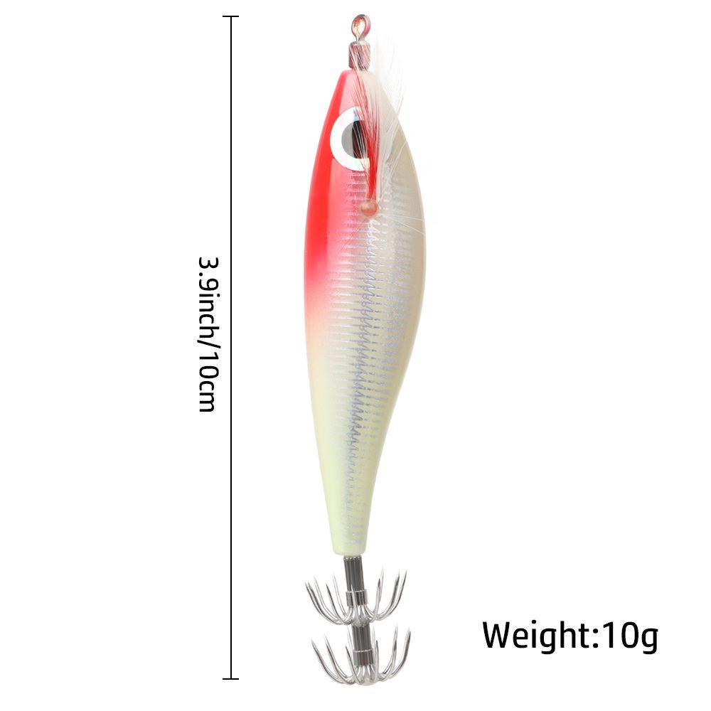 Copper Sinker Luminous Artificial Jigs Octopus Bait Wood Shrimp Lures Fishing Tackle Squid Hook