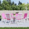 VidaXL High Back Chair Cushions 6 Pcs Pink Fabric 361270