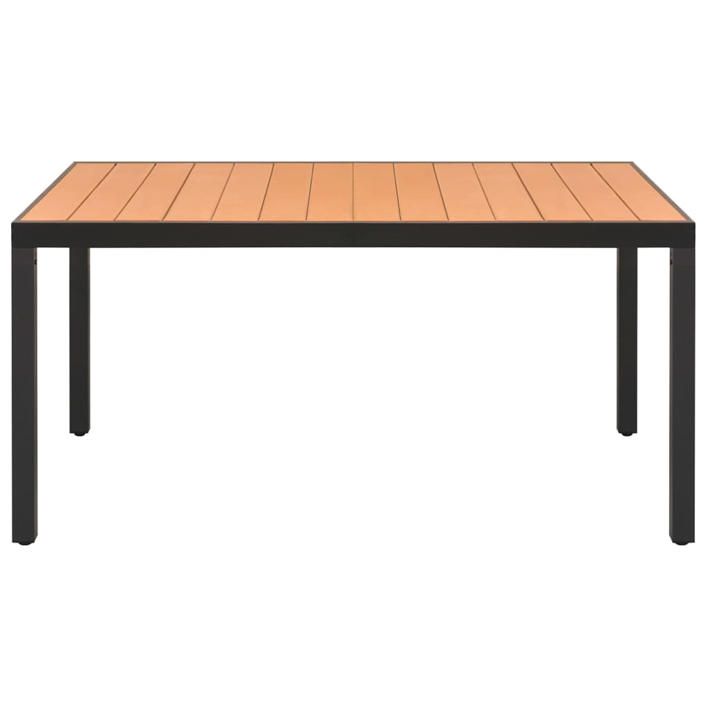 5 Piece Outdoor Dining Set in Black and Brown