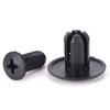 50Pcs 8Mm Auto Car Bumper Fender Retainer Push Black Plastic Clips Fasteners