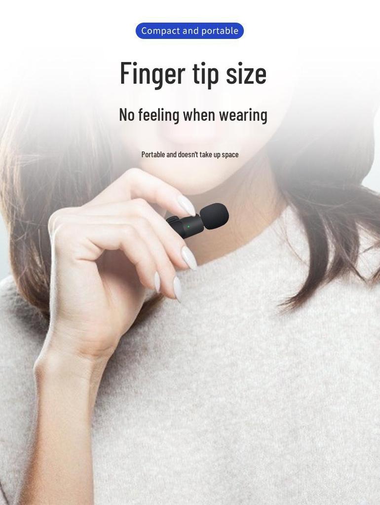 Cross-Border Wireless Lavalier Microphone K1: Dual Live Intelligent Noise Reduction Mini Mic