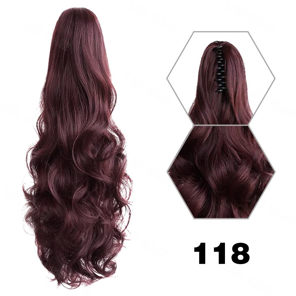 LISI HAIR Синтетический длинный коготь, волнистая волна, вьющийся хвостик, наращивание парика, мягкий шиньон для женской одежды