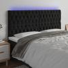VidaXL LED Headboard Bedroom Furniture Double Bed Accessory Head of Bed Frame Interior Black 3122822