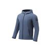 Solid Color Fleece Lined Warm Casual Hooded Jacket Men Jackets Blue AFDR895-2