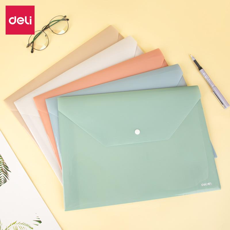 Папка-регистратор формата А4 с застежкой-кнопкой — цветная плотная для хранения документов и канцелярских принадлежностей