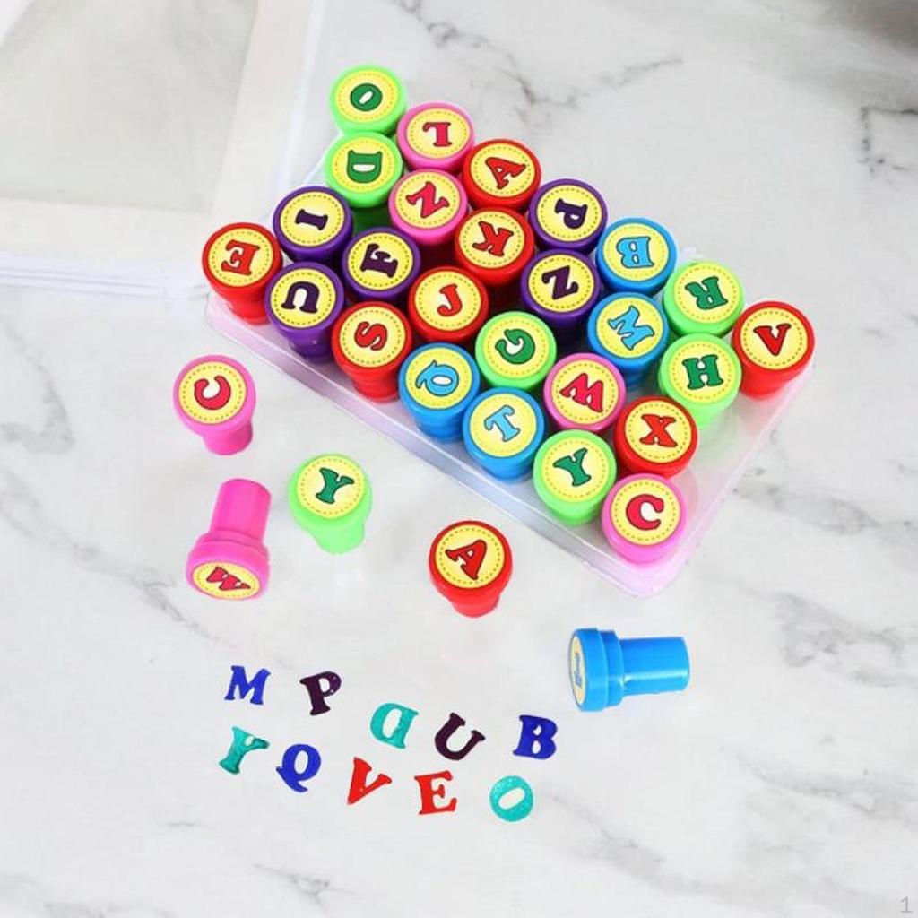 Детский набор штампов, развивающие игрушечные штампы, наборы с надписями из мультфильмов для создания открыток, планировщик