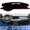 Для Skoda Octavia A8 2021 2022 2023 2024 Накладка на приборную панель автомобиля Предотвращающая блики Коврик на панель приборов Коврики Аксессуары
