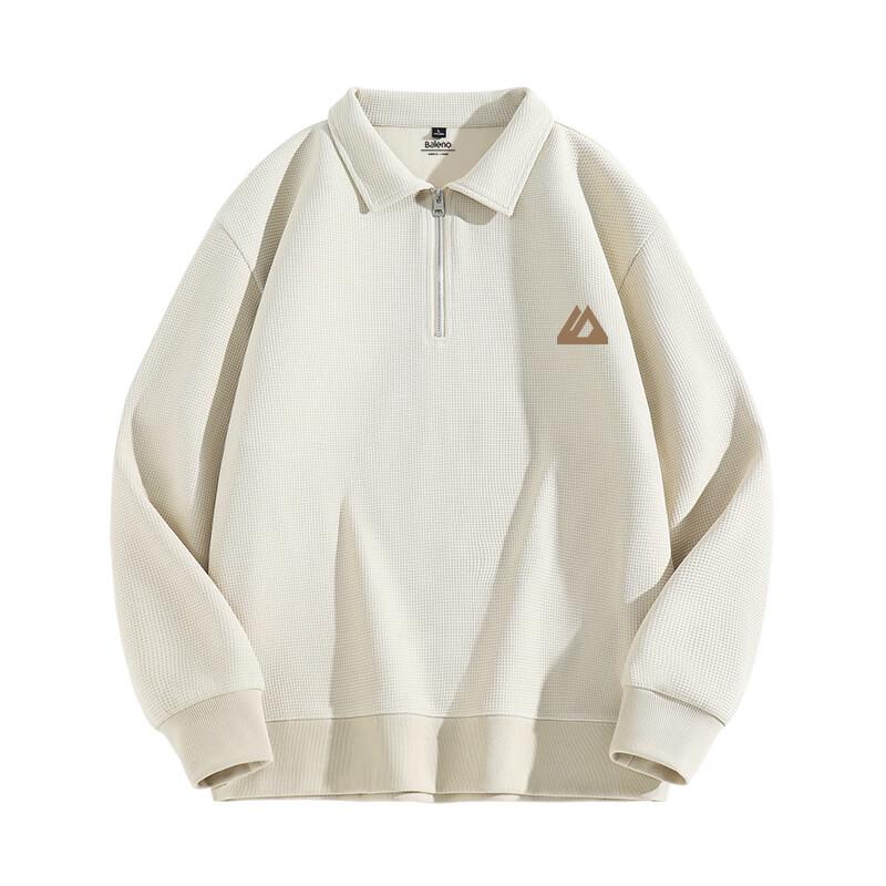 Baleno Men's & Couple's Waffle Half-Zip Polo Sweatshirt