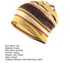 Unsiex Fall Winter Hat Striped Color Matching Elastic No Brim Regular Fit Baggy Ear Protection Anti-shrink Soft Decorative Hip Hop Women Men