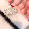 Shining Christmas Snowman Brooch Red Sweater Scarf Badge Snowflake Xmas Brooch  Kid Gift