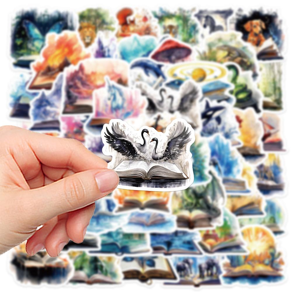 50Pcs Vintage Cute Witch Magic World Stickers Aesthetic Magic Book Graffiti Stickers for DIY Luggage Laptop Skateboard Motorcycle Bicycle Stickers