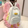 Cartoon Duck Backpack Plush Large Capacity Embroidered Shoulder Students Bag