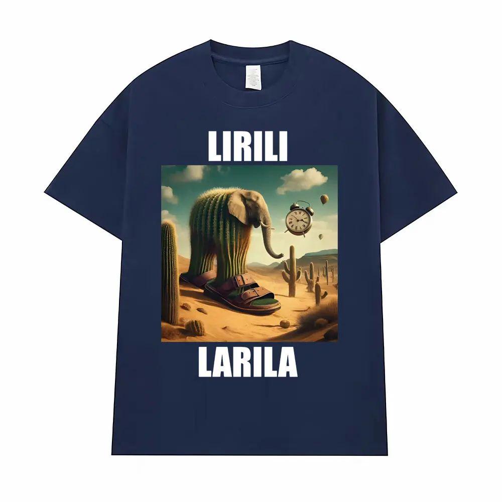 Shark Meme Lirili Larila T Shirts Supporter of Tralalero Tralala Graphic T-shirt Men Women Clothing Humor Casual Comfort T Shirt