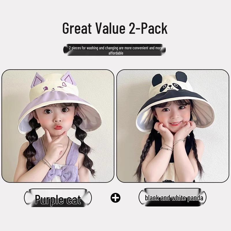 Kids' Wide Brim UV Protection Sun Visor Hat – Summer Lightweight Hat for Boys and Girls