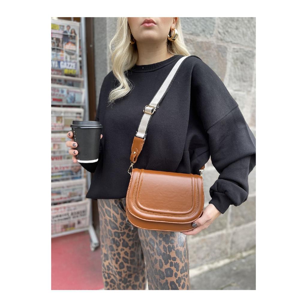 Women's Black Thick Crossbody Bag