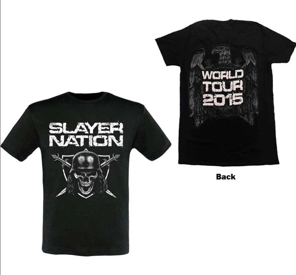 Винтажная футболка Slayer Slayer Nation 2015 года Размеры S-5XL Унисекс