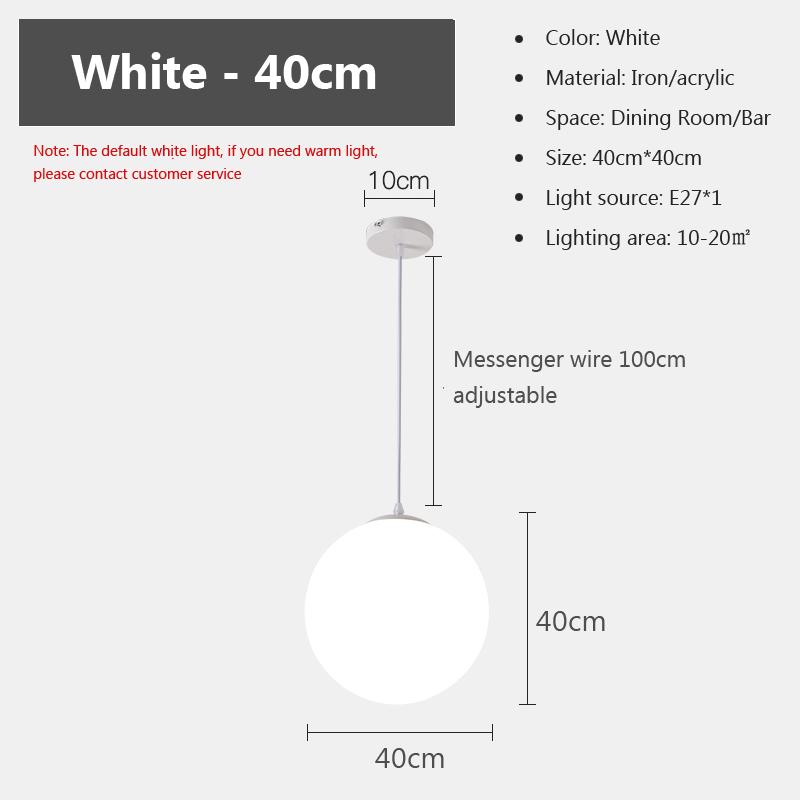 Современные подвесные светильники светодиодные круглые шаровые светильники для отдела продаж ресторана бара креативное белое сферическое декоративное освещение