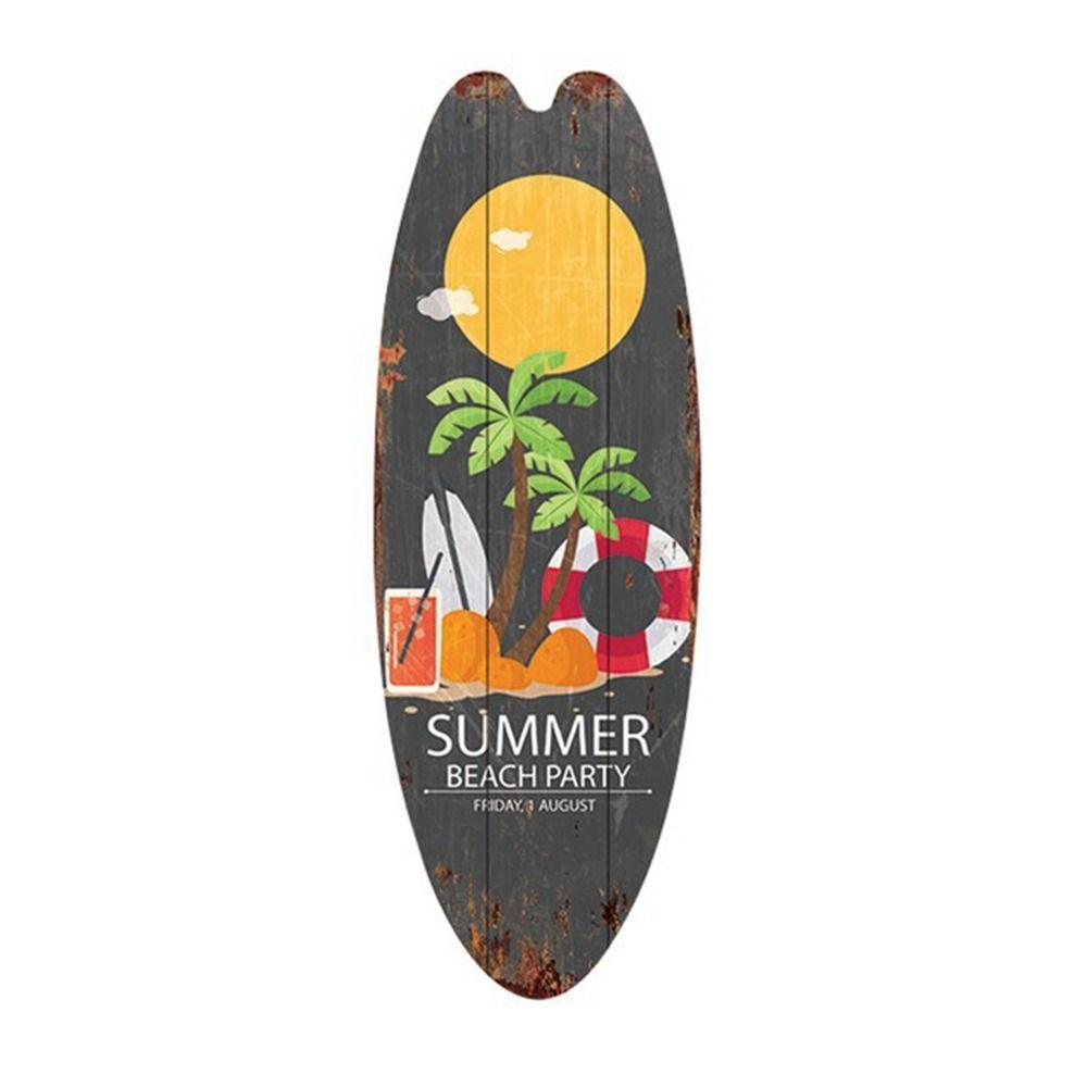 Exquisite Printing Marine Steering Wall Board Cool Wooden Surfboard Wooden Sign   Wall Ornament