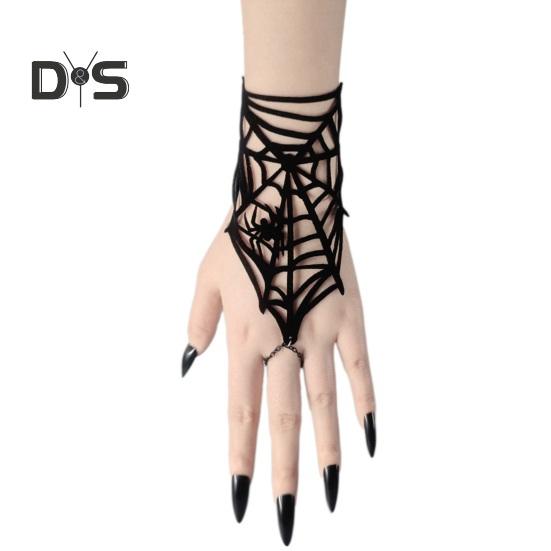 Паутина цепочка на палец ажурный паук декор регулируемая готическая цепочка на руку Хэллоуин вечеринка карнавал пасхальный день браслет кольцо