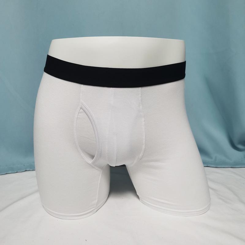 Мужские хлопковые шорты-боксеры средней длины для больших размеров - однотонные, американские и европейские размеры