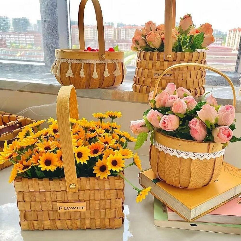 Handwoven Lace Fruit Basket Home Decoration /Restaurant Serving Tabletop Display