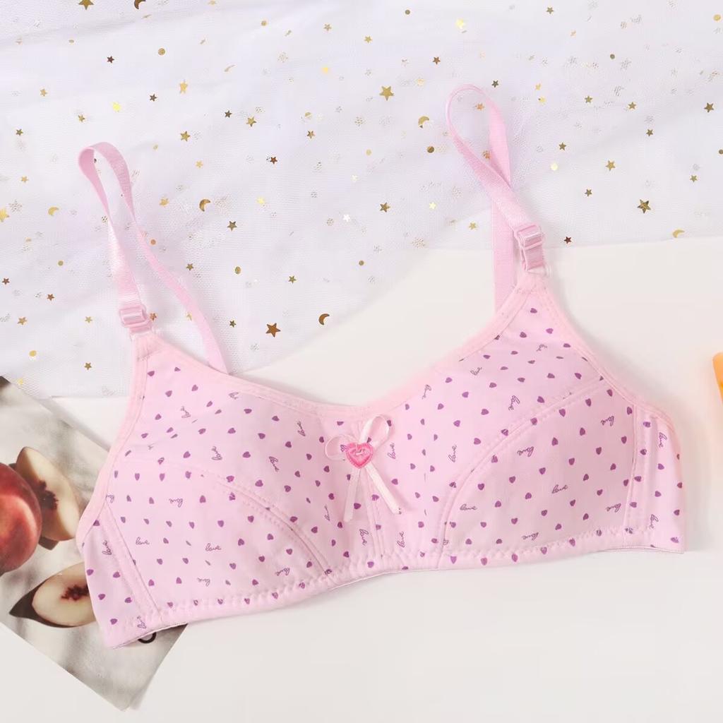 Бюстгальтер для девочек, хлопковое нижнее белье с пряжкой сзади, тренировочные бюстгальтеры для девочек-подростков, дышащие топы для девочек-подростков