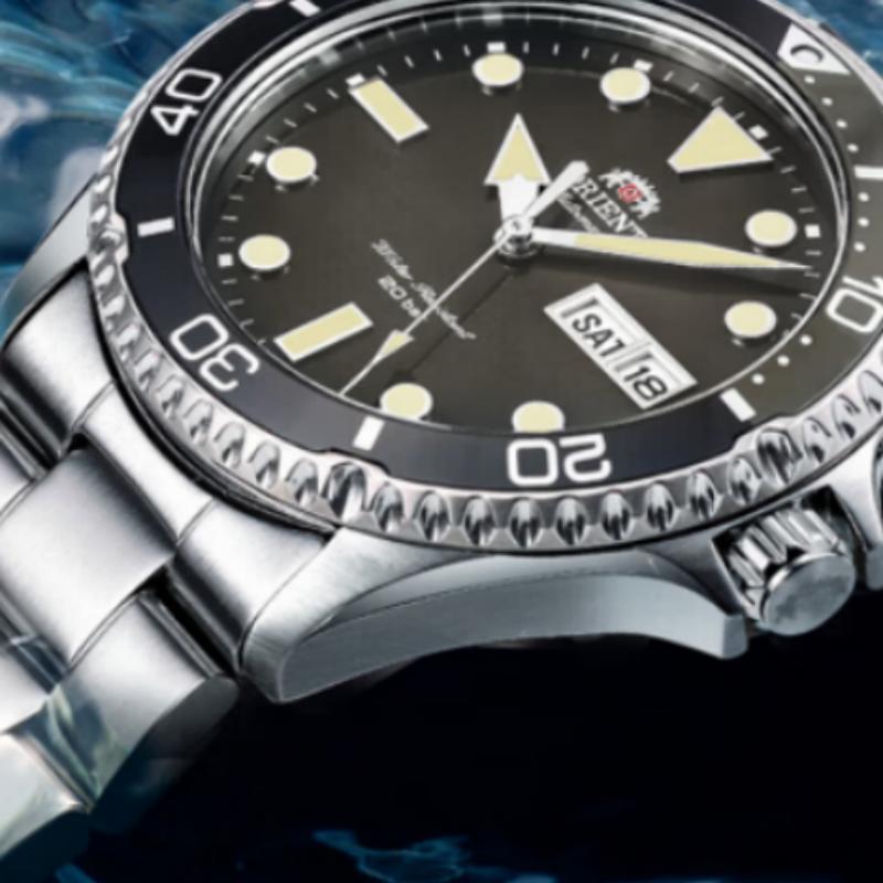 Водонепроницаемые часы Water Ghost Watch Orient Полностью автоматические механические мужские часы Модные спортивные водонепроницаемые светящиеся часы для дайвинга RA-AA0810N19B