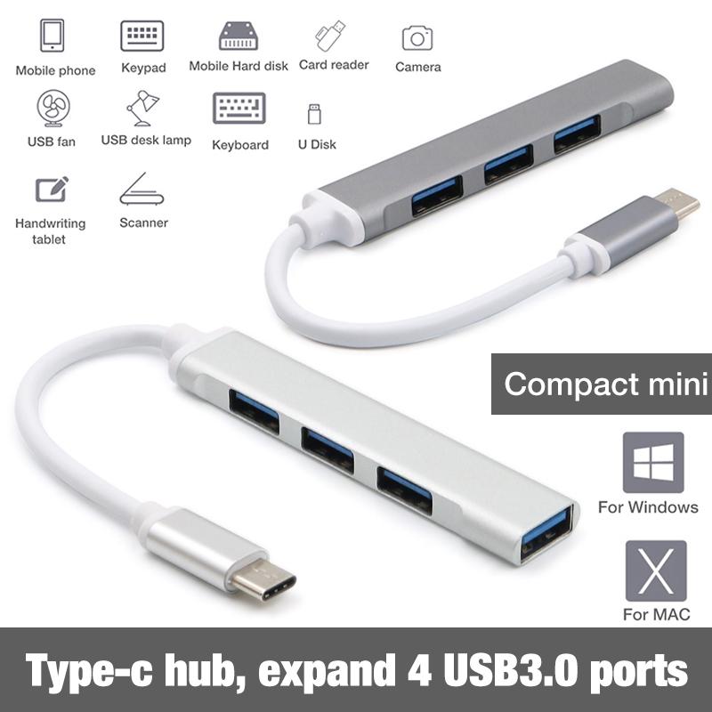 USB C HUB 3,0 Type C 4-портовый мульти-сплиттер-адаптер OTG для Lenovo Xiaomi Macbook Pro 13 15 Air Pro PC Компьютерные аксессуары