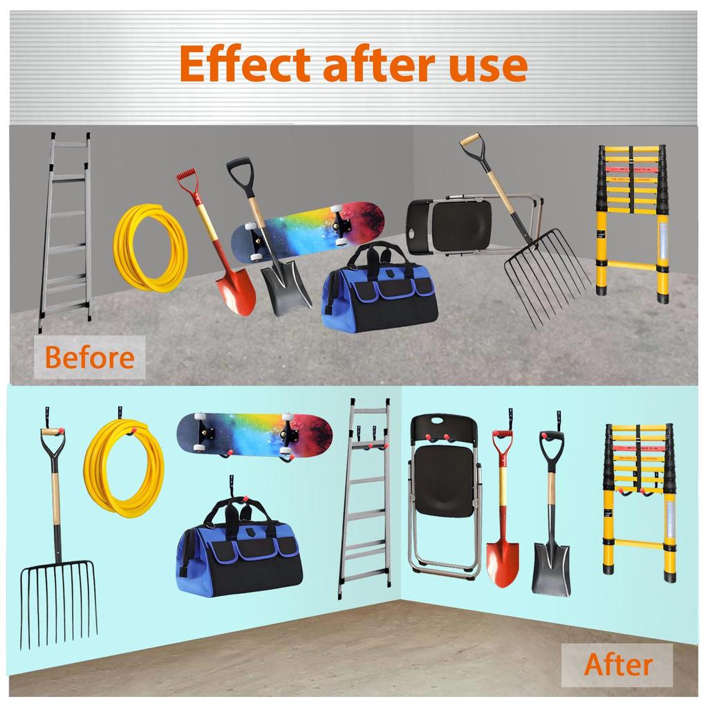 Настенные крючки для хранения инструментов в гараже в форме буквы U