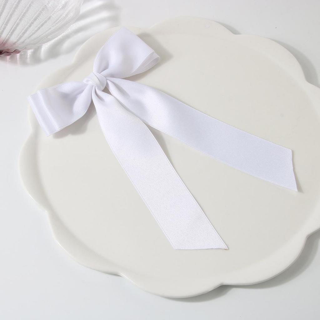 Заколка-уточка с бантом в балетном стиле 4 см: Дофаминовый Сладкий Плетеный Аксессуар для Волос