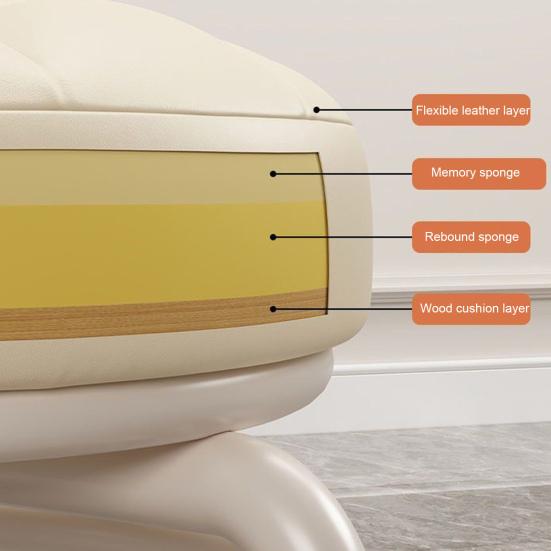 Низкий табурет на колесиках с колесами на 360 градусов, искусственная кожа, наполнитель из губки, подушка для современного дома
