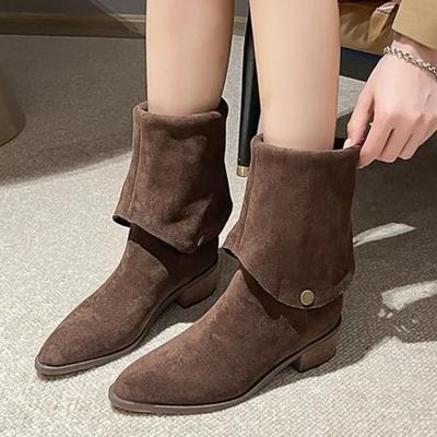 Модные Зимние Новые Удобные ПУ Ткань Дизайнерский Бренд Женские Снежные Ботинки 2024 Модные Уличные Для Отдыха Для Шопинга Женские Модные Ботинки