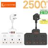 UK AC Plug Power Strip Wall Mounted Independent Switch Multitap Network Filter With USB C Charging Network Filter Adapt