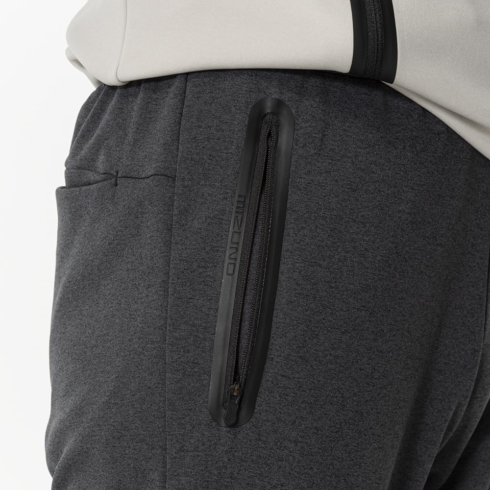 Mizuno Тренировочная одежда, Мягкие эластичные длинные брюки, Удобные и легкие, Джерси, Унисекс, Угольно-серый меланж, 32MDB005