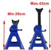 2x 3-тонная подставка для оси, стальная регулируемая подставка для домкрата, удерживающая подставки для подъемного инструмента для легковых и грузовых автомобилей, аварийный, регулируемый диапазон - 29-43 см