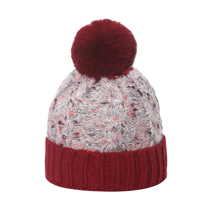 2025 осень и зима новая мохеровая смесовая вязаная шапка женская уличная плетеная вставка флисовая утолщенная вязаная шапка мужская и женская