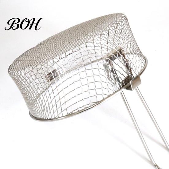 Multi Use Kitchen Frying Basket Stainless Steel Basket, with Handle, Heat Resistant Mesh Strainer, Durable Portable Deep Fryer Tool, for Chips