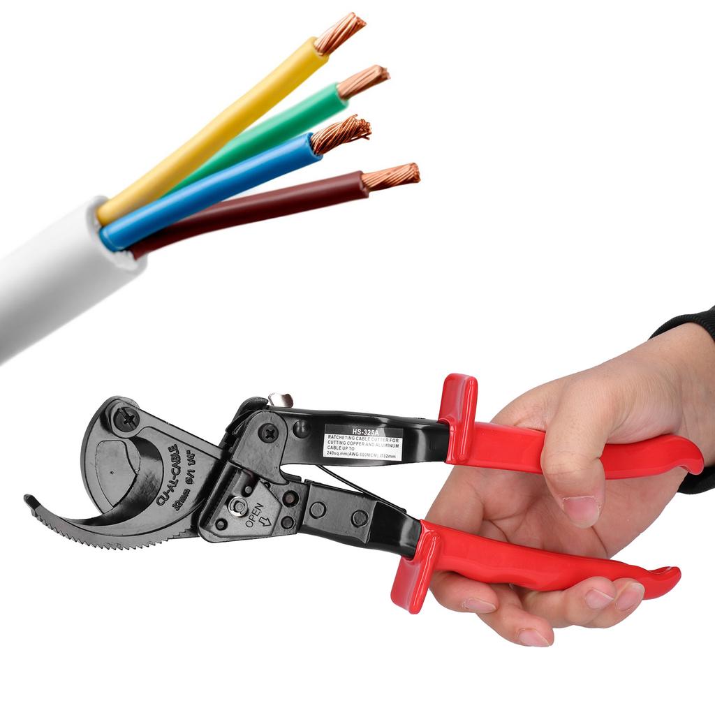 Кусачки для кабеля с храповым механизмом, обжимной инструмент с храповым механизмом, клещи для обжима клемм проводов HS325A