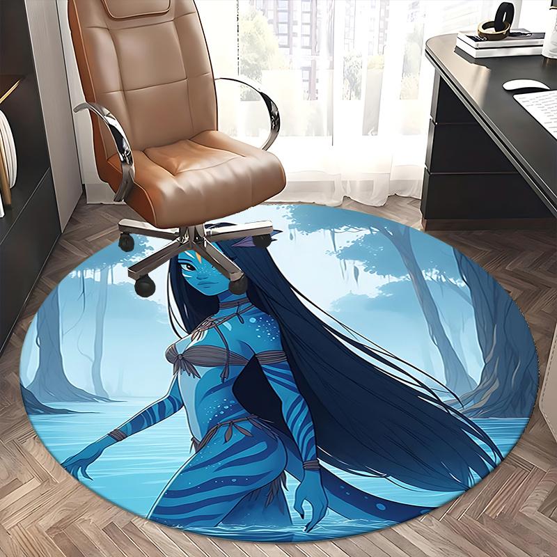 Коврик под стул в стиле Аватара - Круглый ковер для домашнего декора, офиса, гостиной, спальни, идея для подарка0256b