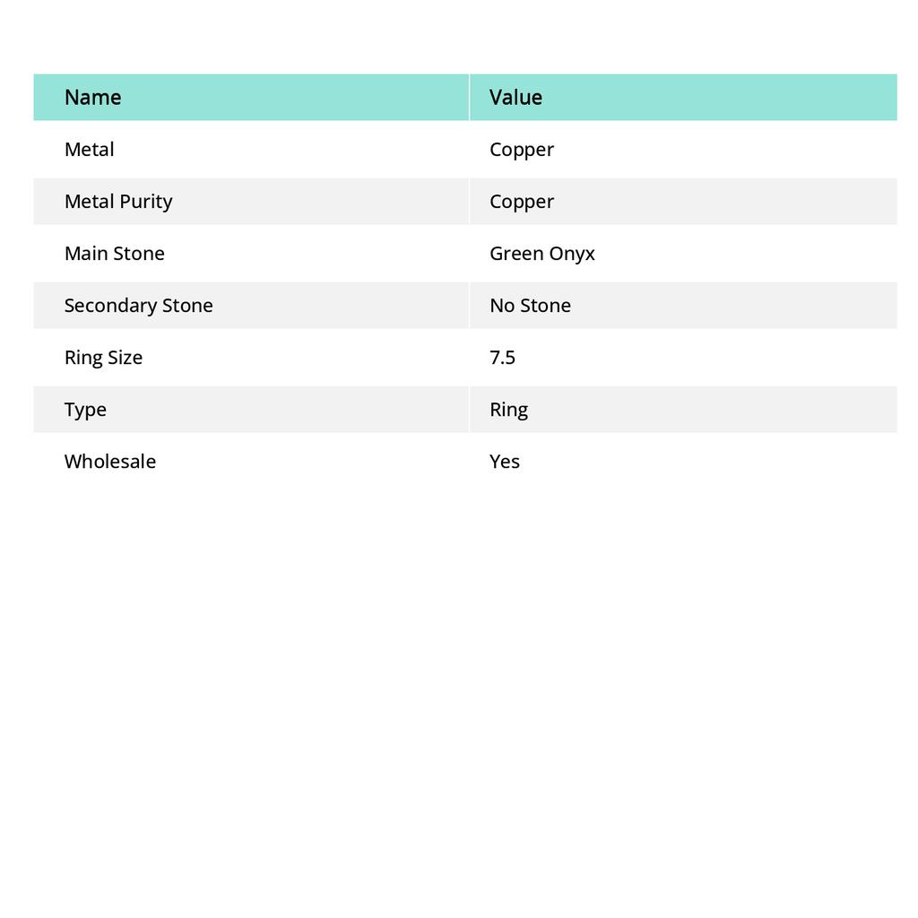 Кольцо из натурального зеленого оникса, стерлингового серебра 925 пробы, размер 7,5 k2L13