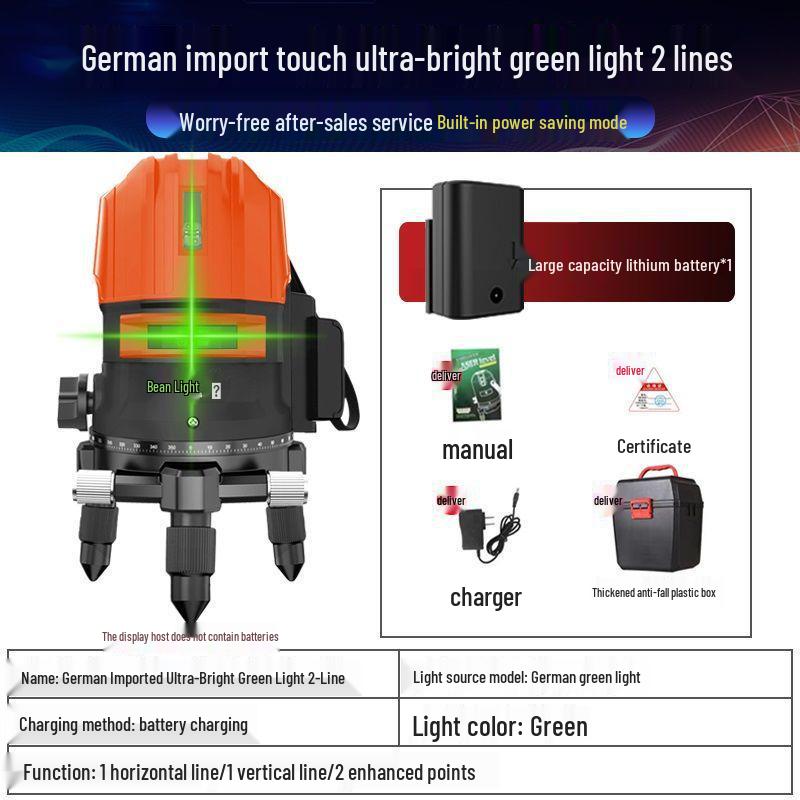 Высокоточный лазерный уровень с зеленым и синим светом, инфракрасный - 2, 3 или 5 линий, яркий свет для улицы, автоматическое выравнивание