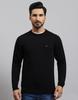 Mens Solid Black Round Neck Full Sleeve Pullover