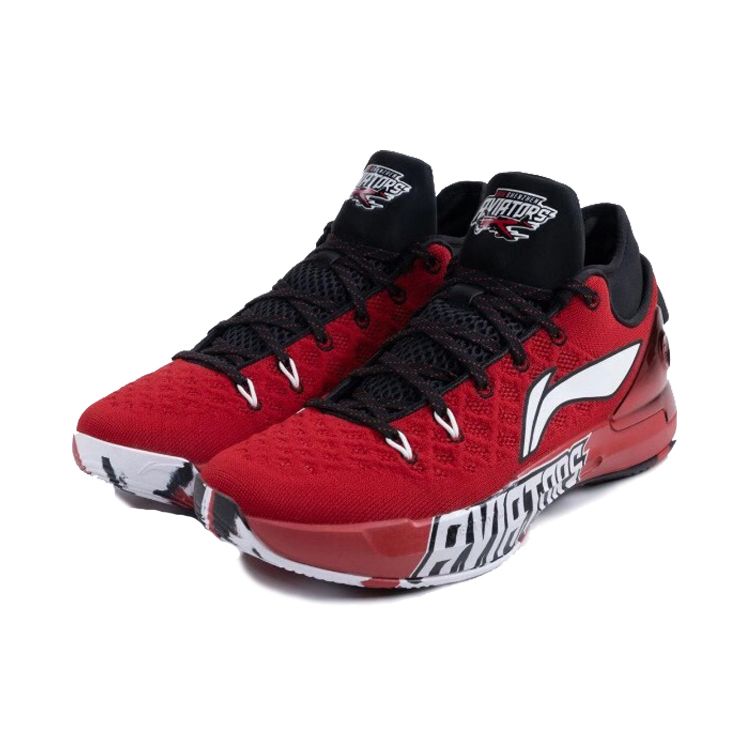 Баскетбольные кроссовки Li Ning Yu Shuai 13 CBA League PE прочные дышащие низкие мужские кроссовки красные ABAP095-R