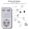 Programmable Countdown Timer Socket Electrical Intelligent 6HR Socket for USB Interface Switch with EU US UK FR Plug