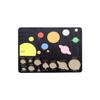 Educational Black Color Wooden Intelligence Developing Tutorial Solar System For Kids 35x27