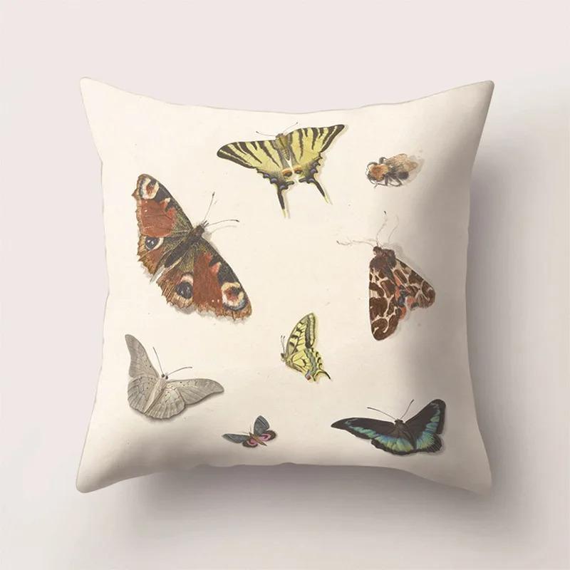 Colorful Butterfly Pillowcase Car Ornaments Office Living Room Sofa Home Pillowcase